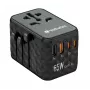 Verbatim UTA-05 65W GaN III Universalus kelioninis adapteris su 2x USB-C PD & QC 4+ ir 2x USB-A prievadais