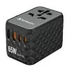 Verbatim UTA-05 65W GaN III Universalus kelioninis adapteris su 2x USB-C PD & QC 4+ ir 2x USB-A prievadais