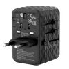 Verbatim UTA-05 65W GaN III Universalus kelioninis adapteris su 2x USB-C PD & QC 4+ ir 2x USB-A prievadais