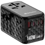 Verbatim UTA-10 140W GaN III Universalus kelioninis adapteris su 2x USB-C PD 3.1 ir QC 4+, 1x USB-C PD 3.0 ir 1x USB-A QC 3.0