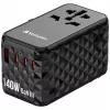 Verbatim UTA-10 140W GaN III Universalus kelioninis adapteris su 2x USB-C PD 3.1 ir QC 4+, 1x USB-C PD 3.0 ir 1x USB-A QC 3.0