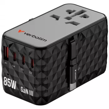 Verbatim Charge 'n' Travel Diamond 85W su įtraukiamu kabeliu CNT-02