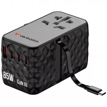 Verbatim Charge 'n' Travel Diamond 85W su įtraukiamu kabeliu CNT-02