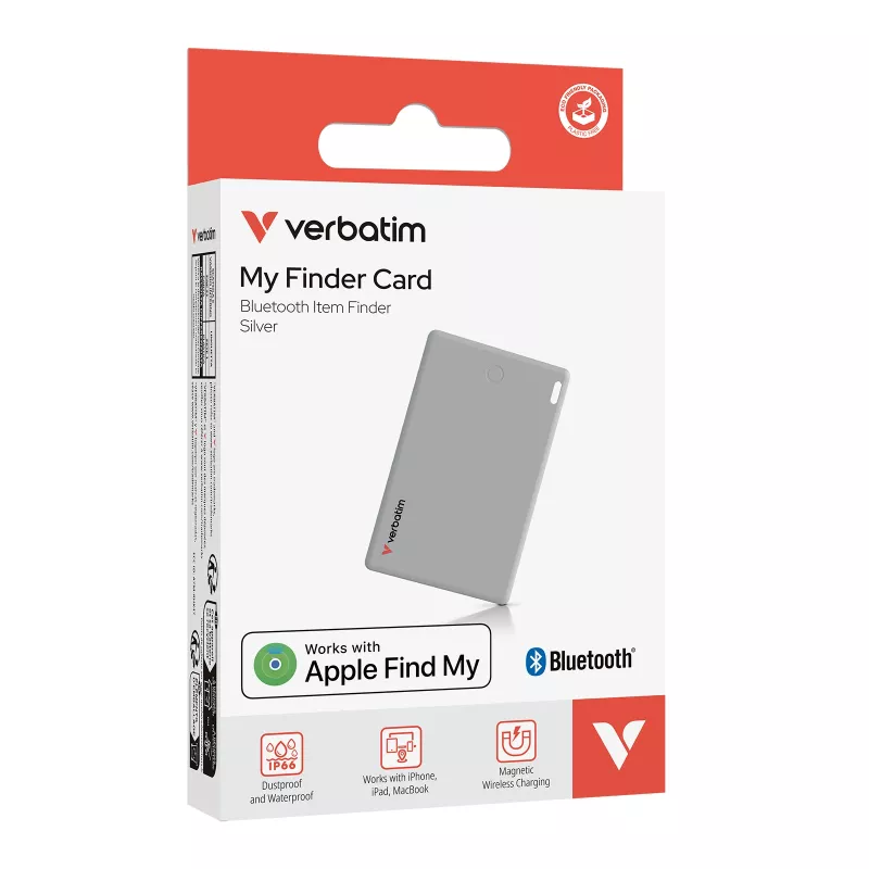 Verbatim My Finder Card Bluetooth daiktų ieškiklis 1 vnt. sidabrinis