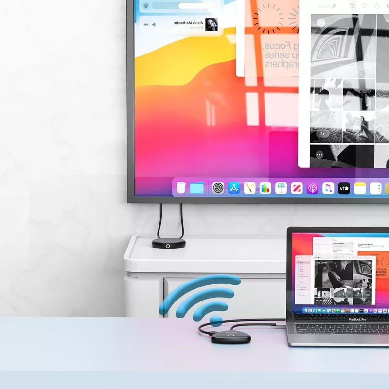 Verbatim Share My Screen USB-C belaidis vaizdo adapteris 4K su stotele WDA-02