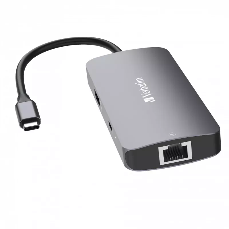 Verbatim CMH-05 USB-C Pro 5 prievadų multiportas, sidabrinis