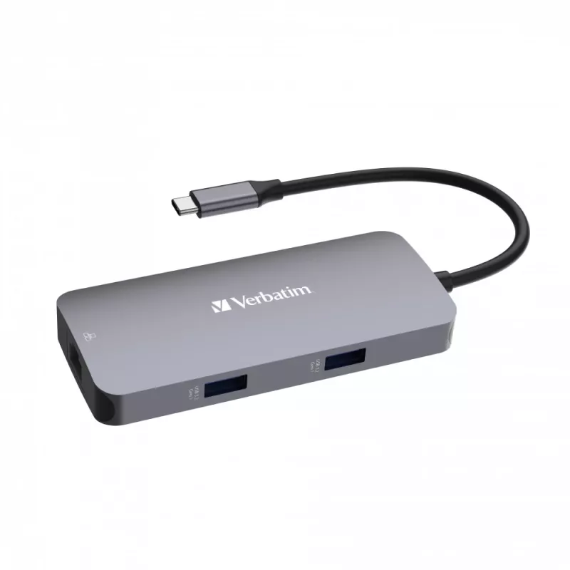 Verbatim CMH-05 USB-C Pro 5 prievadų multiportas, sidabrinis