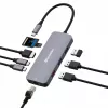 Verbatim CMH-09 USB Type-C 9 prievadų multiport hubas 10000 Mbit/s sidabrinis