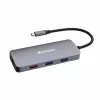 Verbatim CMH-09 USB Type-C 9 prievadų multiport hubas 10000 Mbit/s sidabrinis