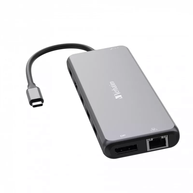 Verbatim CMH-13 USB Type-C 13 prievadų centras 10000 Mbit/s sidabrinis