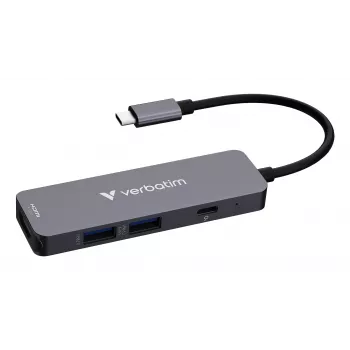 Verbatim USB-C Essentials Multiport Hub 4 prievadai: HDMI, USB-C PD, USB-A 3.2 Gen 1, USB-A