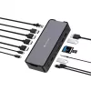 Verbatim CDS-15 laidinė USB 3.2 Gen 1 (3.1 Gen 1) Type-C stotelė, juoda, pilka