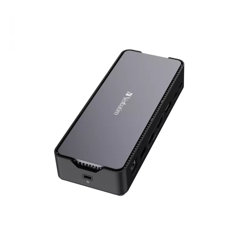 Verbatim CDS-15 laidinė USB 3.2 Gen 1 (3.1 Gen 1) Type-C stotelė, juoda, pilka