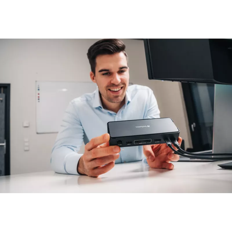 Verbatim CDS-15 laidinė USB 3.2 Gen 1 (3.1 Gen 1) Type-C stotelė, juoda, pilka
