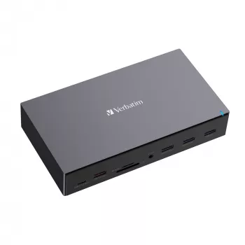 Verbatim CDS-17 laidinė USB 3.2 Gen 1 (3.1 Gen 1) Type-C stotelė, juoda, pilka