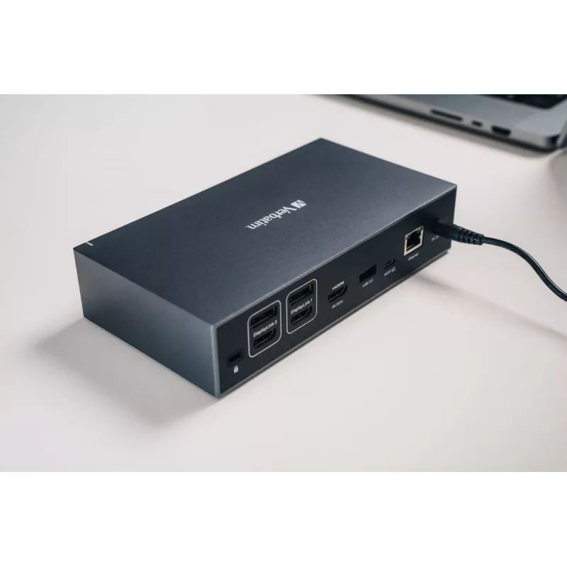 Verbatim CDS-17 laidinė USB 3.2 Gen 1 (3.1 Gen 1) Type-C stotelė, juoda, pilka