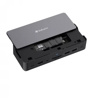 Verbatim CDS-15SSD stotelė su 256 GB SSD, USB 3.2 Gen 1 Type-C, juoda/pilka