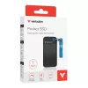 Verbatim Pocket SSD USB 3.2 Gen 2 1TB juoda/mėlyna