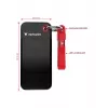 Verbatim Pocket SSD USB 3.2 Gen 2 1TB juoda/raudona
