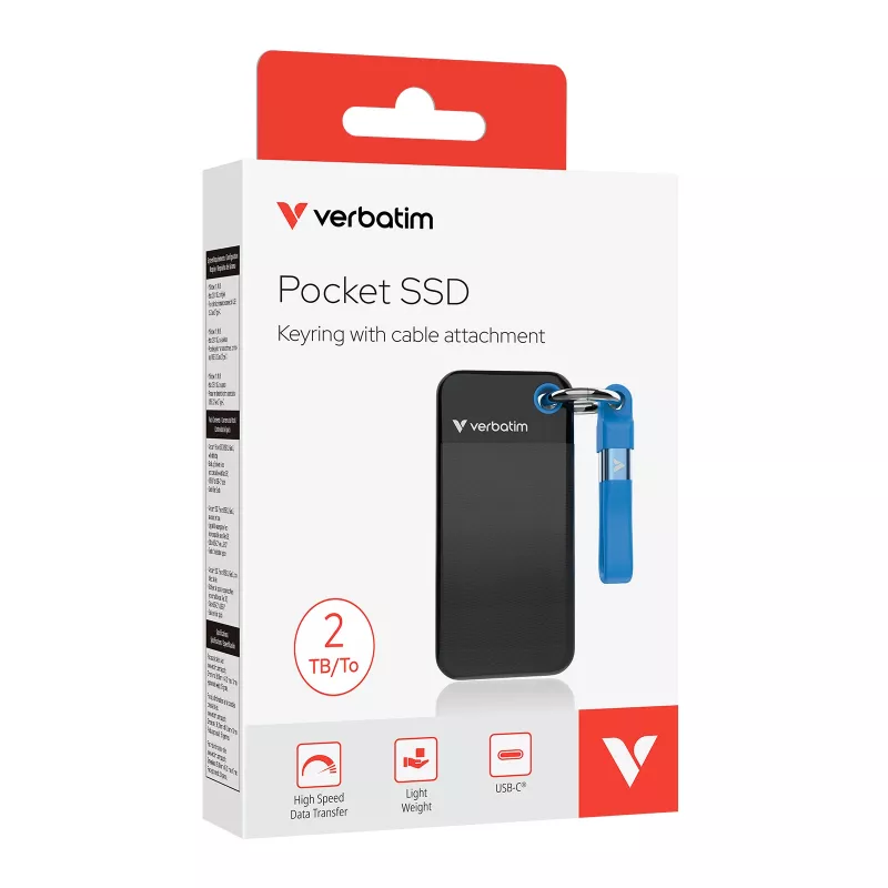 Verbatim Pocket SSD USB 3.2 Gen 2 2TB Juodas/Mėlynas