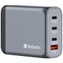 Verbatim GNC-100 GaN įkroviklis 100W su 2 x USB-C PD 100W / 1 x USB-C PD 65W / 1 x USB-A QC 3.0 (ES/JK/JAV)