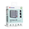 Verbatim GNC-100 GaN įkroviklis 100W su 2 x USB-C PD 100W / 1 x USB-C PD 65W / 1 x USB-A QC 3.0 (ES/JK/JAV)