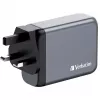 Verbatim GNC-100 GaN įkroviklis 100W su 2 x USB-C PD 100W / 1 x USB-C PD 65W / 1 x USB-A QC 3.0 (ES/JK/JAV)