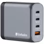 Verbatim GNC-140 GaN 140W įkroviklis su 2x USB-C PD 140W / 1x USB-C PD 20W / 1x USB-A QC 3.0 (EU/UK/US)