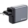 Verbatim GNC-140 GaN 140W įkroviklis su 2x USB-C PD 140W / 1x USB-C PD 20W / 1x USB-A QC 3.0 (EU/UK/US)