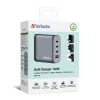Verbatim GNC-140 GaN 140W įkroviklis su 2x USB-C PD 140W / 1x USB-C PD 20W / 1x USB-A QC 3.0 (EU/UK/US)