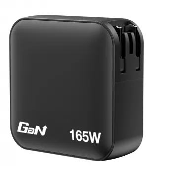Verbatim Mini GaN įkroviklis 165W 4 prievadai su US kištuku ir EU bei UK adapteriais