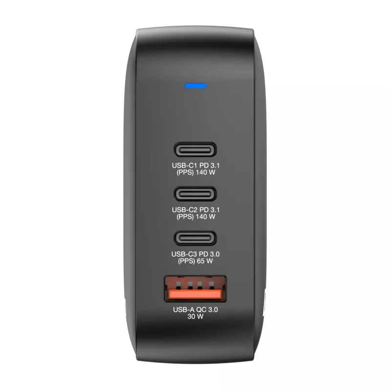Verbatim Mini GaN įkroviklis 165W 4 prievadai su US kištuku ir EU bei UK adapteriais