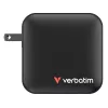 Verbatim Mini GaN įkroviklis 165W 4 prievadai su US kištuku ir EU bei UK adapteriais