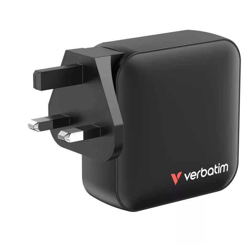 Verbatim Mini GaN įkroviklis 165W 4 prievadai su US kištuku ir EU bei UK adapteriais