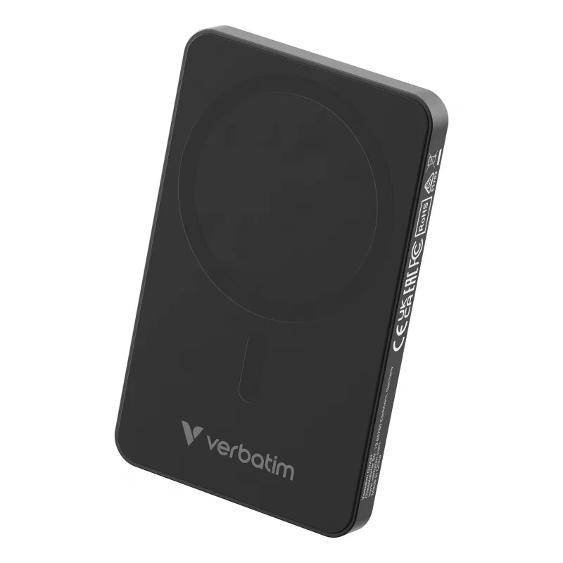 Verbatim Charge 'n' Go Essentials belaidis magnetinis maitinimo bankas 5000 mAh juodas