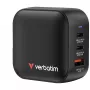 Verbatim Mini GaN Įkroviklis 70W 3 Prievadai su US kištuku bei EU ir UK adapteriais