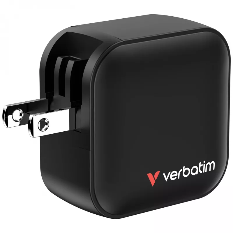 Verbatim Mini GaN Įkroviklis 70W 3 Prievadai su US kištuku bei EU ir UK adapteriais