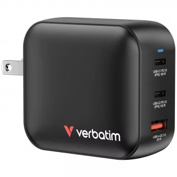 Verbatim GaN 100W universalus greitasis įkroviklis juodas