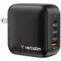 Verbatim Mini GaN Įkroviklis 100W 4 Prievadai US Kištukas su EU ir UK Adapteriais