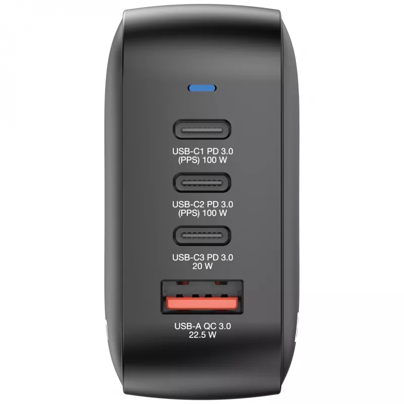 Verbatim Mini GaN Įkroviklis 100W 4 Prievadai US Kištukas su EU ir UK Adapteriais