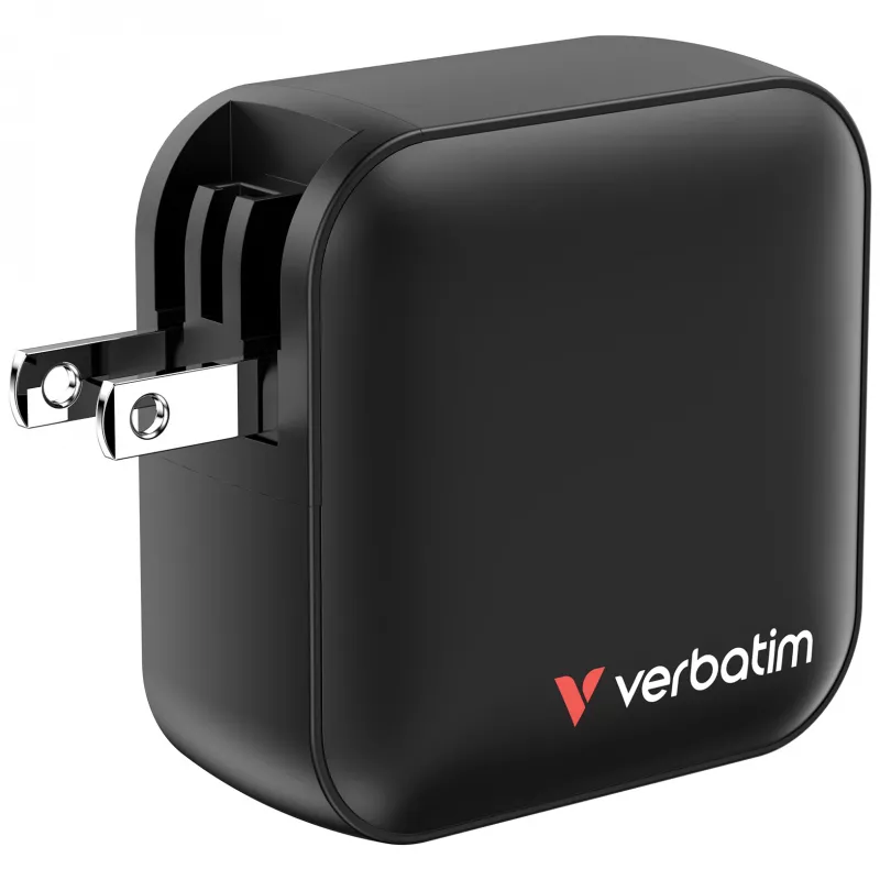 Verbatim Mini GaN Įkroviklis 100W 4 Prievadai US Kištukas su EU ir UK Adapteriais