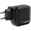 Verbatim Mini GaN Įkroviklis 100W 4 Prievadai US Kištukas su EU ir UK Adapteriais