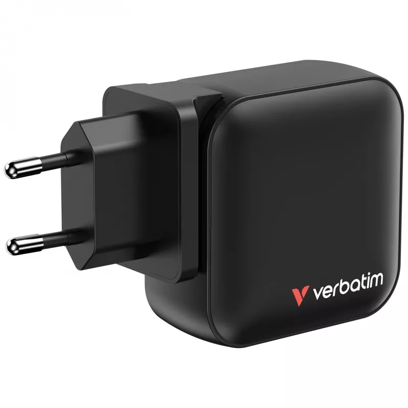 Verbatim Mini GaN Įkroviklis 100W 4 Prievadai US Kištukas su EU ir UK Adapteriais