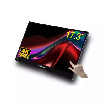 Monitorius Verbatim nešiojamas liečiamasis 17,3 colio 4K Ultra HD LCD 3840 x 2160