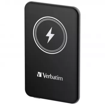 Nešiojamas power bank VERBATIM Charge AnA Go 5000mAh magnetinis belaidis, juodas