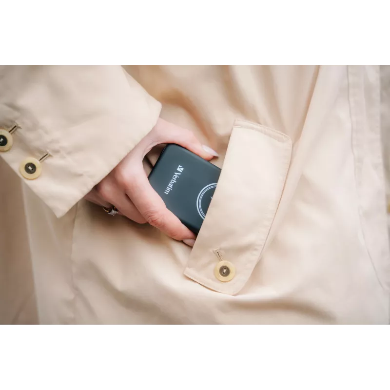 Nešiojamas power bank VERBATIM Charge AnA Go 5000mAh magnetinis belaidis, juodas