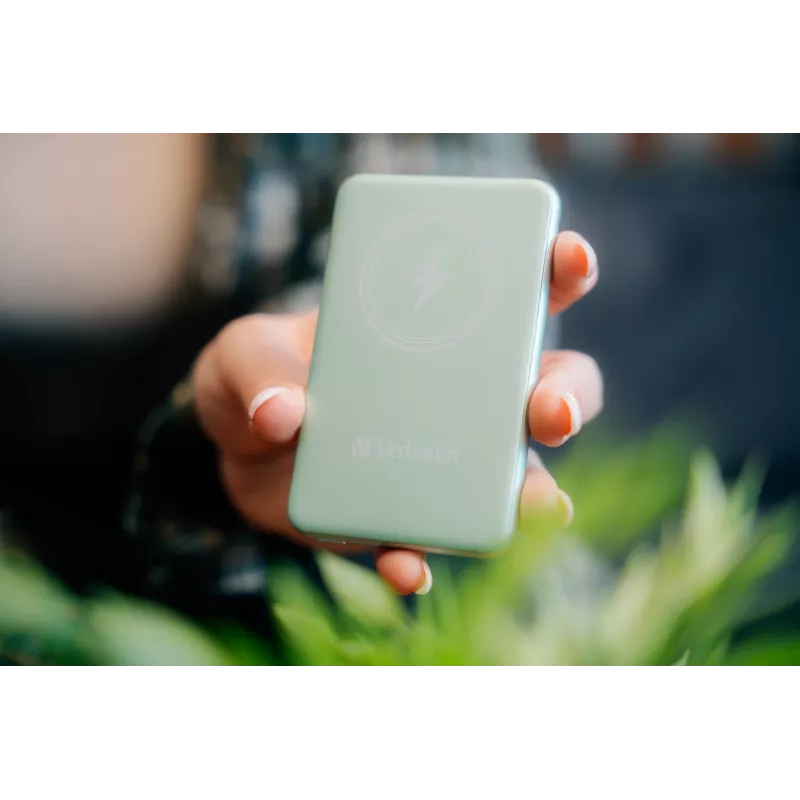 Verbatim Charge 'n' Go belaidis magnetinis power bank 5000mAh žalias