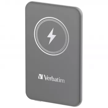 Verbatim Charge 'n' Go belaidis magnetinis powerbank 5000 mAh pilkas