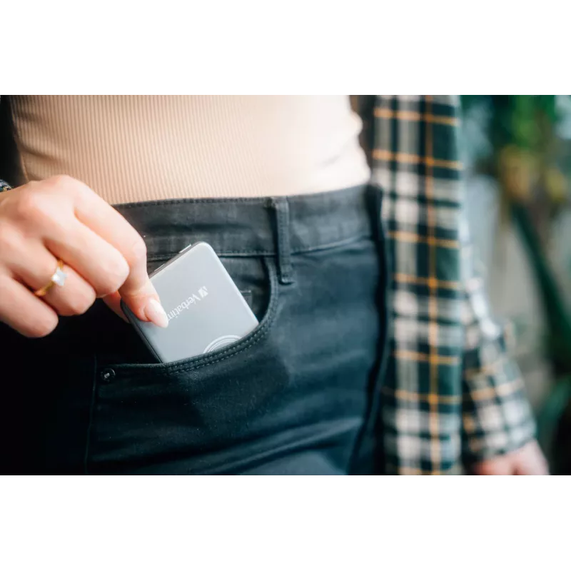 Verbatim Charge 'n' Go belaidis magnetinis powerbank 5000 mAh pilkas