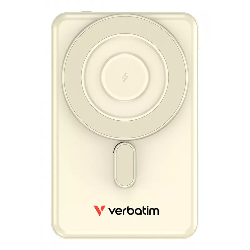 Verbatim Charge'n'G0 2C Power Bank 5000 mAh Auksinis, belaidis įkrovimas, 20 W